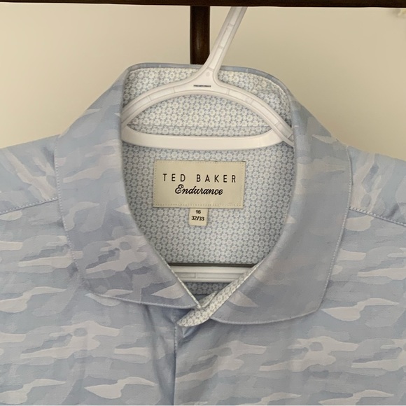 Ted Baker Endurance Button Down Shirt, Light Blue - Picture 3 of 12